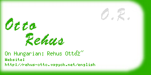 otto rehus business card